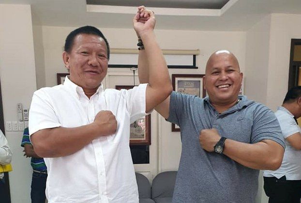 Libungan's mayor, Christopher Cuan (left), survived the second attempt on his life three weeks ago. --Philstar