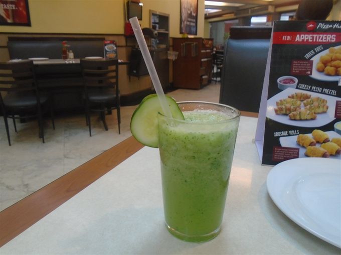 A popular drink in the Philippines and one I recommend: lemonade blended with cucumber slices. Surprisingly refreshing!
