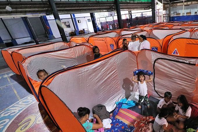 An evacuation center.