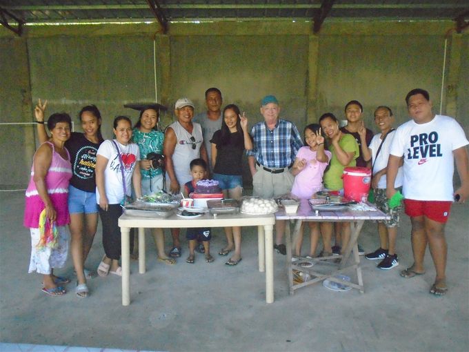 No social distancing here. But hey, it's family. . . .