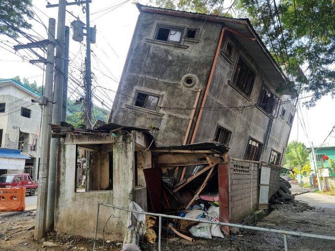 Quake damage in Bagued. (Inquirer.net)